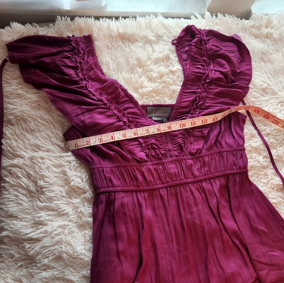 Anthropologie Deep Red Midi Dress - Picture 9 of 12